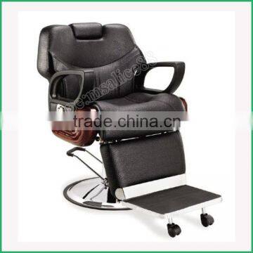 Synthetic Leather Reclined Backrest Hydraulic Barber Chair with Footrest