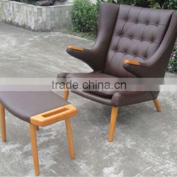 modern classic bauhaus leather lounge chair