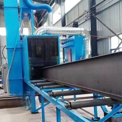 Professional roller shot blasting machine for cleaning various profiles, steel pipes, etc