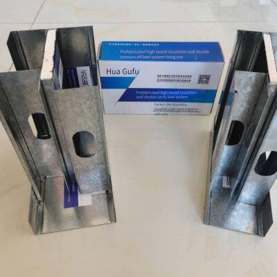 Prefabricated High-sound-insulation Double-cavity 112 Keel, Silent Keel Partition for Hotels, Z-shaped Vibration-damping Partition Wall photo-3