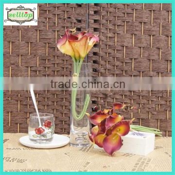 Hot sell 35cm mini pu real touch lifelike flower calla lily