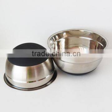 Stainless Steel Mixing Bowl 3pcs Set With Non-slip Silicone Base With Lid photo-4