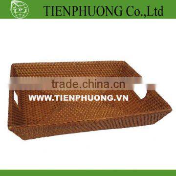 rattan tray with handle