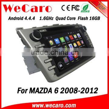 Wecaro in dash 2 din Android 4.4.4 car radio gps navigation for mazda 6 touch screen dvd player 2008 -2012