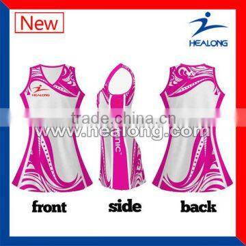 hot selling new design netball uniform promotionall jersey