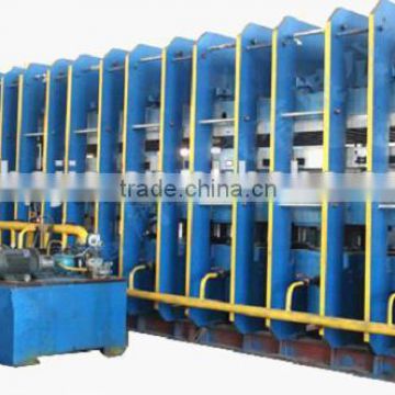 Rubber conveyor belt vulcanizing press