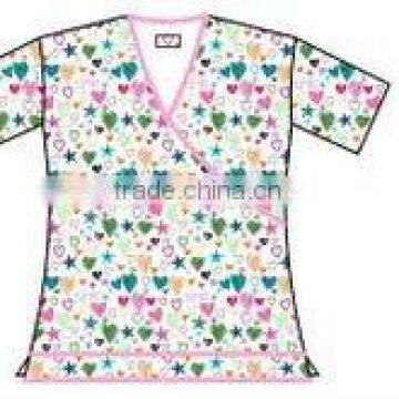 Medical Printed Scrub Tops