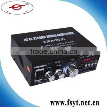 Fan mini amplifier YT-699D support MP3 micro SD/USB/TF card/ remote control