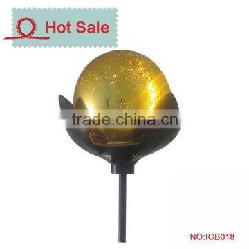 LED Mercury Glass Garden Stake Sphere Light