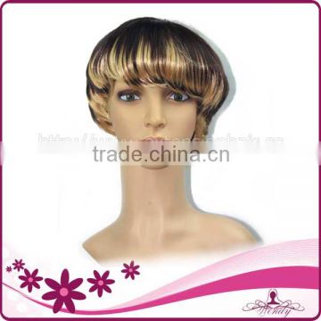 Colorful short synthetic wig most fashion style and best quality tangle free