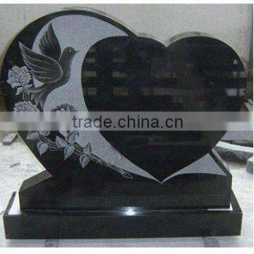 shanxi black granite heart monuments