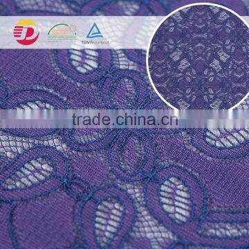 New Type High Quality Embroidery Violet Elegant Tulle Lace Fabric