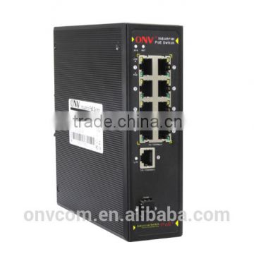 PoE port power supply 30W each 8 poe ports Industrial PoE Switch with Gigabit link