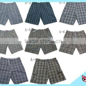 2015 In Stock Sample Summer Plus Size shorts Men Checks Short