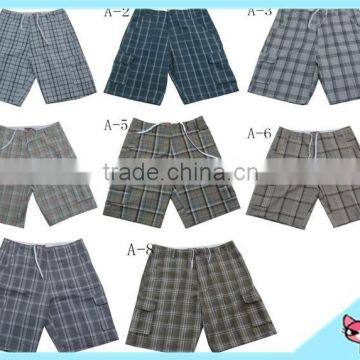 2015 In Stock Sample Summer Plus Size Shorts Men Checks Short