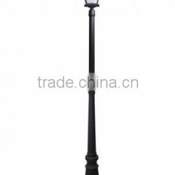 Outdoor Black Solar LED Post Lamp