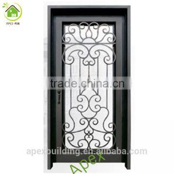 wrought iron swing open single door design screen doors