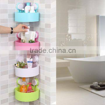 J413 plastic kitchen bathroom rack with suction cup /bathroom rack