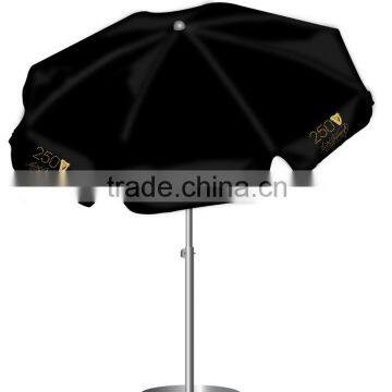 1.8m black commercial parasol with zinc tilt