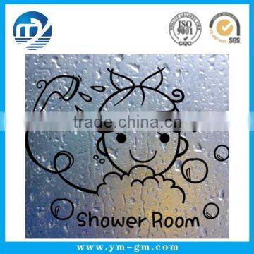 Waterproof glass silding font sticker for shower room