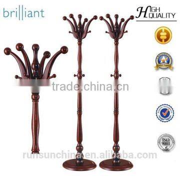 Y-87 wood coat rack stand/ commercial coat rack / birch coat hangers