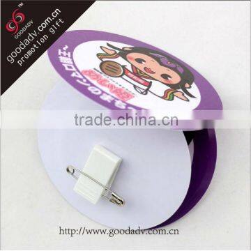 wholesale cheap custom size logo plastic button badge