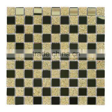 natural material mix colors glass and metal mosaic tile for kitchen backsplash