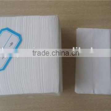 1/6 tall fold white print napkins