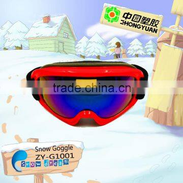 2016 kids ski glasses REVO red anti fog custom snow goggles