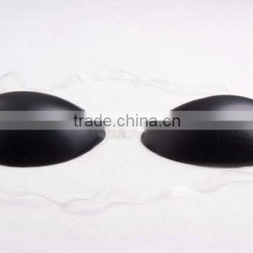 OEM Customized Low Price Adhesive Silicone Black Bra Cup With Strap photo-3