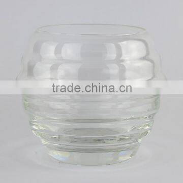 Twisted leadfree customized size round clear transparent whisky glass special unique model