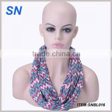 2014 autumn and winter fashion cotton zigzag chevron infinity scarf