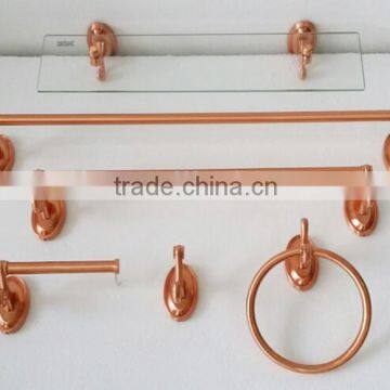 luxury wall mounted fashionable rose golden bath fitting set bathroom accessories kits