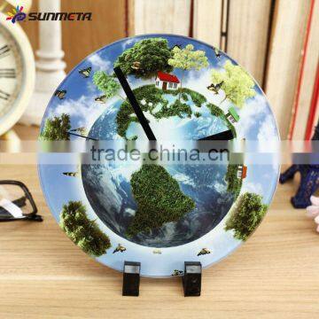 High Quarlity Sublimation Glass Photo Frame with clock