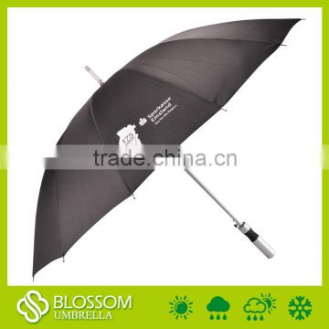 Outdoor umbrella with aluminum shaft