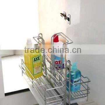 Stainless Steel / Steel Under Sink Chrome Sliding Wire Basket