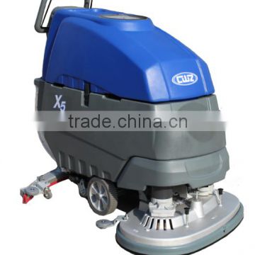 Battery power automatic traction hand held floor cleaning washing machine