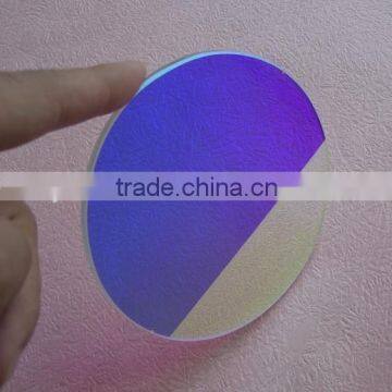 Optical coated blue glass lens