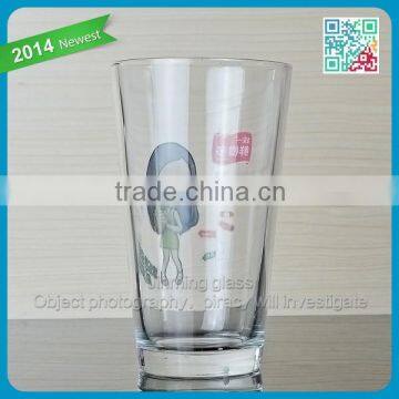 Famous Brand Beverage Pint Glass Cup Cold Juice Drinking Glass Pint Cup Funny Logo Drinking Orange Juice Pint Cup of Glasses photo-5