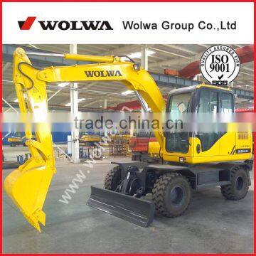 earth digging machinery 10 ton wheel excavator with 0.35CBM bucket DLS100-9A