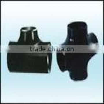 Carbon steel welding pipe fittings, reducing tee and cross.