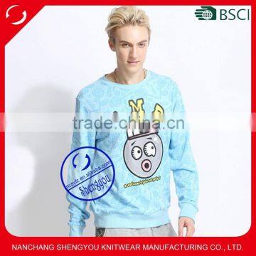 Custom 100% Polyester Men Pullover Hoodie Sweatshirts