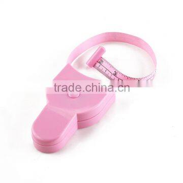 1.5meters Fiberglass Company Logo Design Lock Medical Waist Tape Measure Pink Mini Retractable