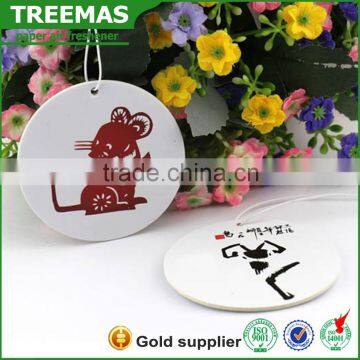 logo printed different scents paper car air freshener