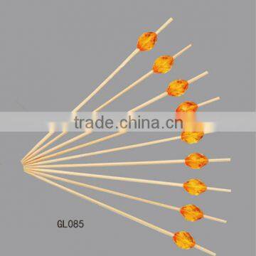 Good Quality Bamboo Colourful Beads Food Picks photo-4