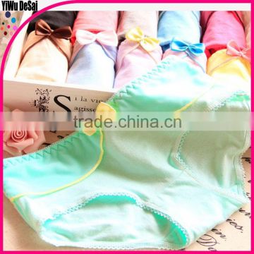 Cute bowknot newest cartoon ladies underwear lovely girls cotton underpants