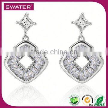 New Jewelry Fashion White Crystal Drop Dangle Earring