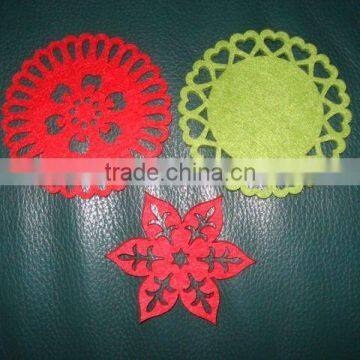 Needle punched nonwoven coaster