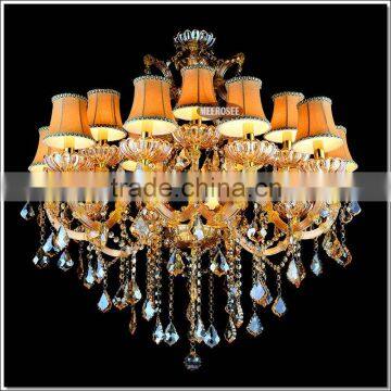 New Fashion Amber Chandelier Crystal Pendant Lighting Glass Light Fixture MD88062 L15