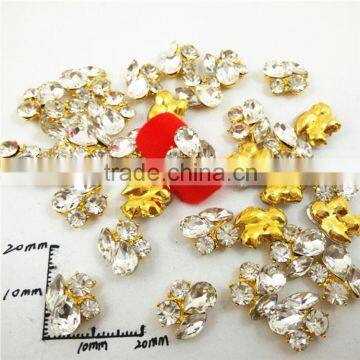 2015 gorgeous golden full big rhinestone nail art design nail accessories wholesale